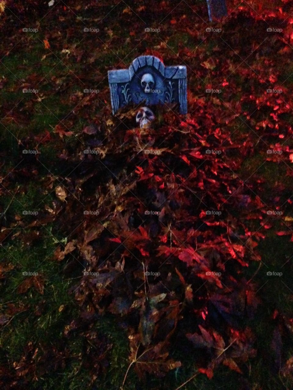 The centrepiece of any good halloween graveyard, an exposed grave.