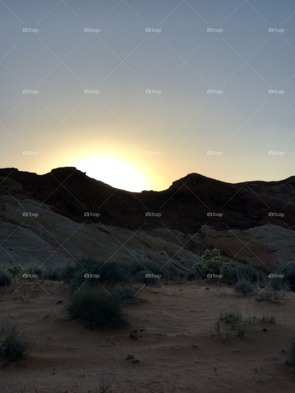 Sunset in the Nevada desert.