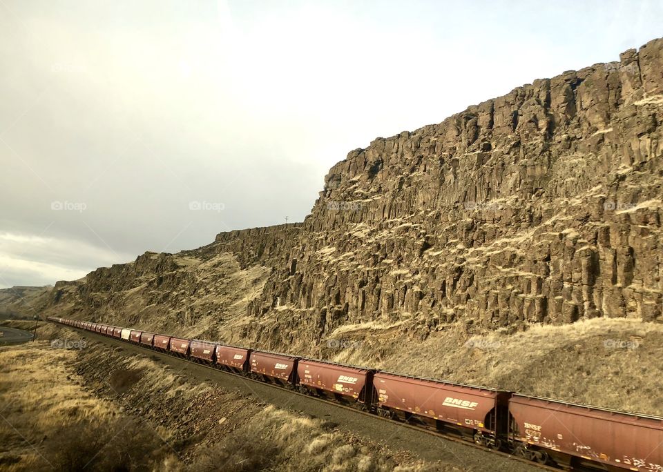 Somewhere back in America, shot some traveling trains. I love this shot, personally. 