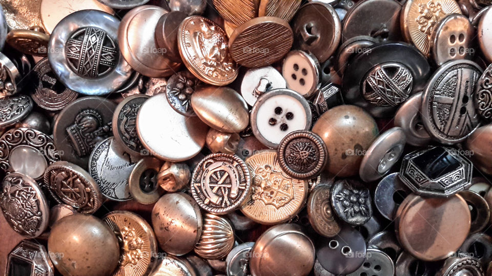 metal buttons. metal buttons