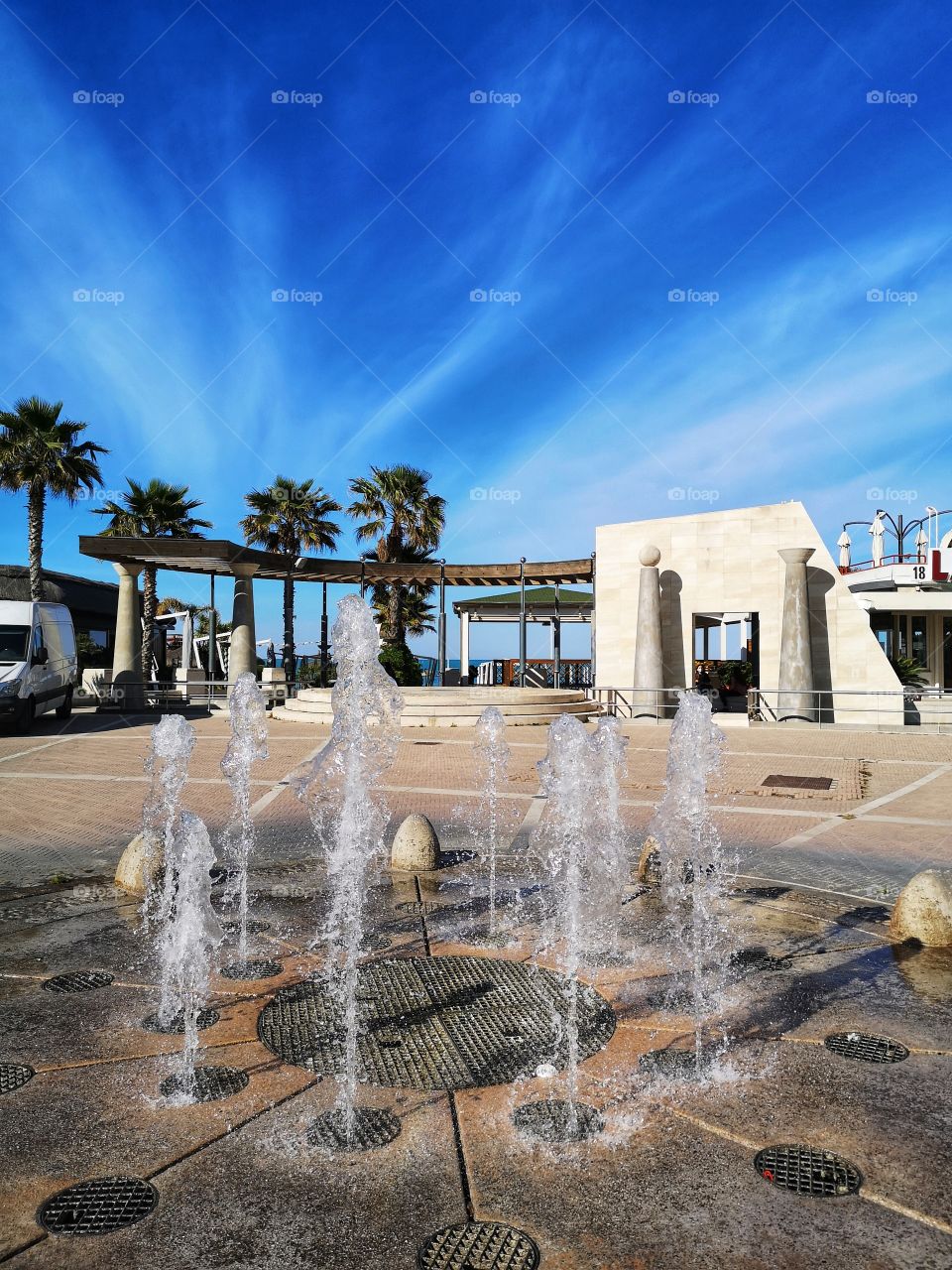 Le Laudi square in Pescara in Italy