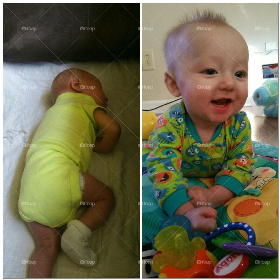 Newborn to two months. What a change