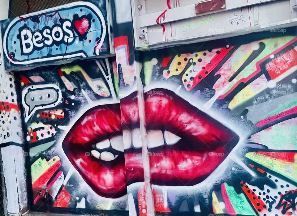 Red lips always in style 