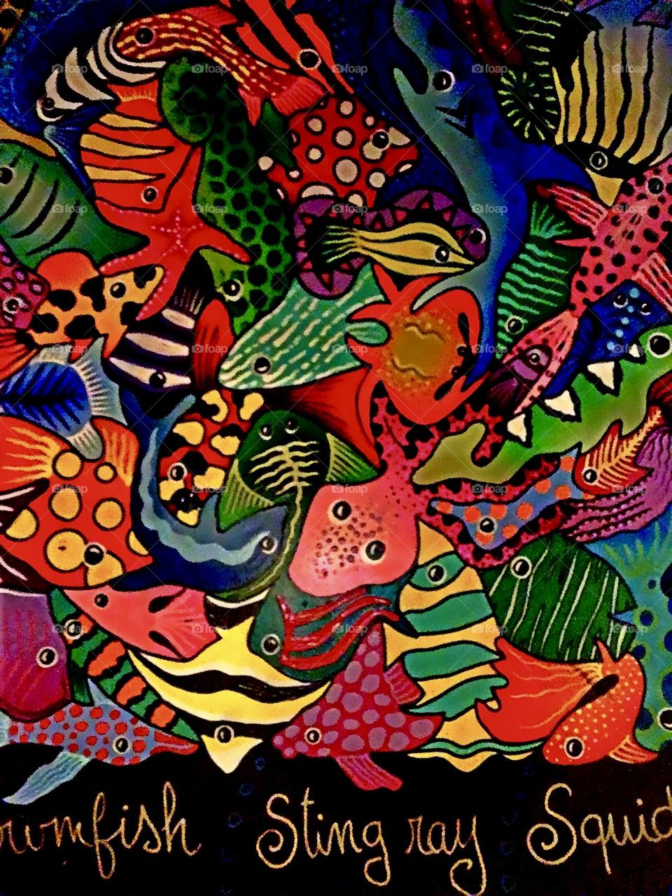 Vivid colorful street art.