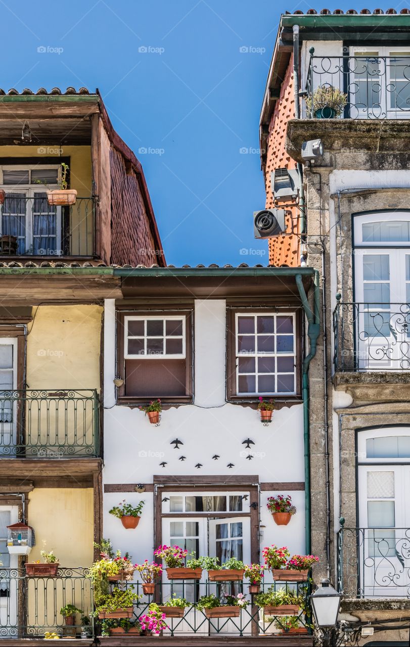 Typical houses in Guimarães, Portugal