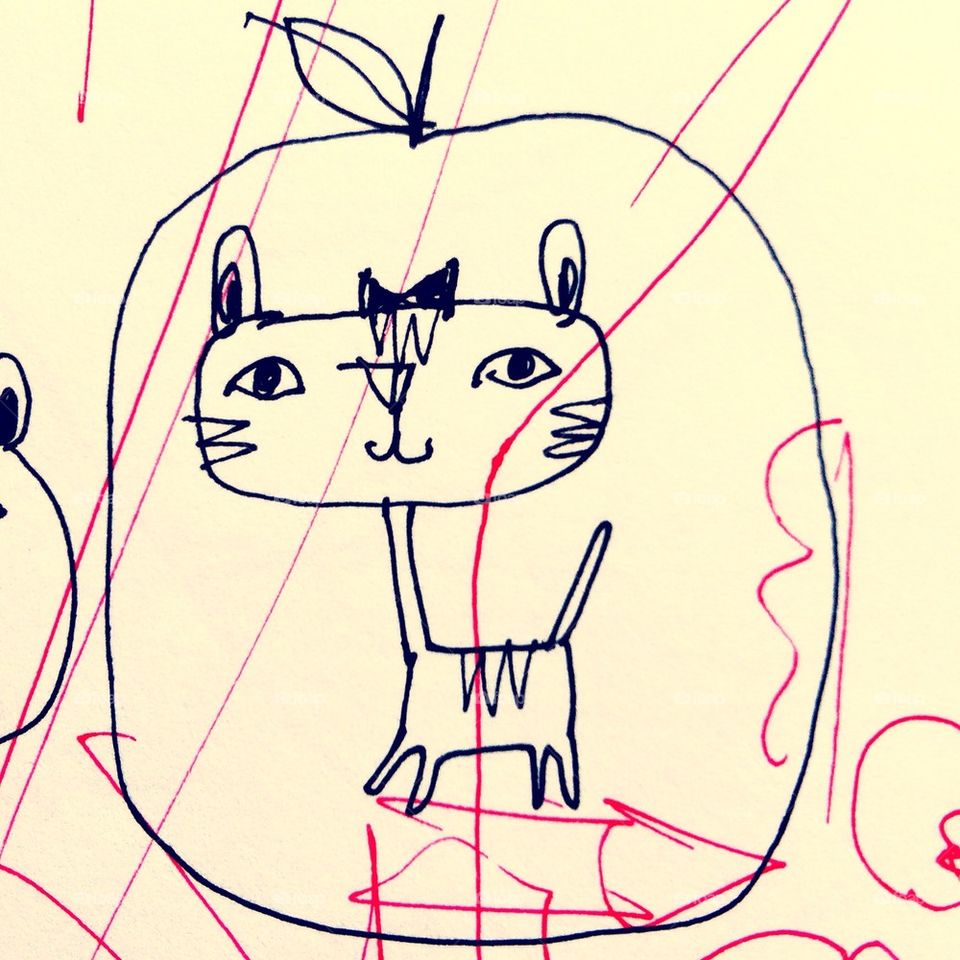 cat cats apple cartoon by rebelf