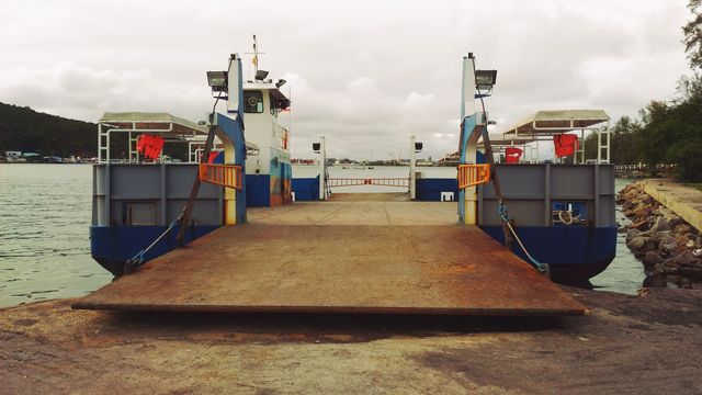 car ferry at songkhla lake