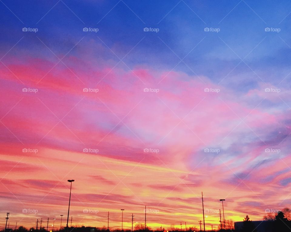 Sky, Sunset, Landscape, Sun, Light