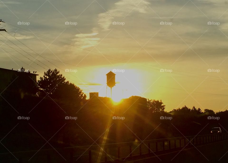 Silhouette on the sun