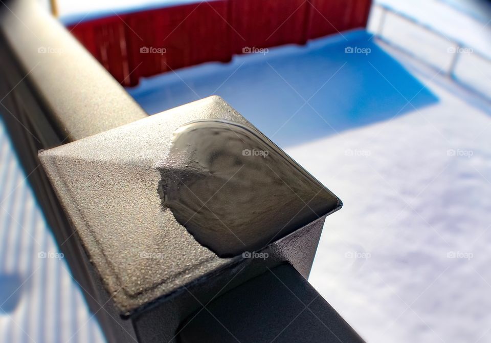 Melting after a big snowfall 