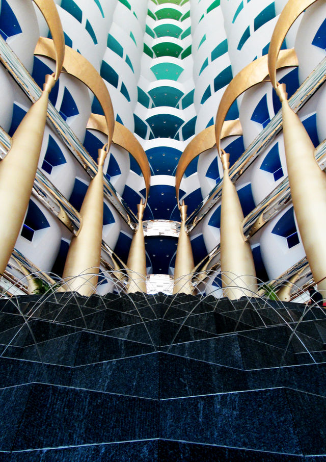 burj al arab lobby, dubai, uae