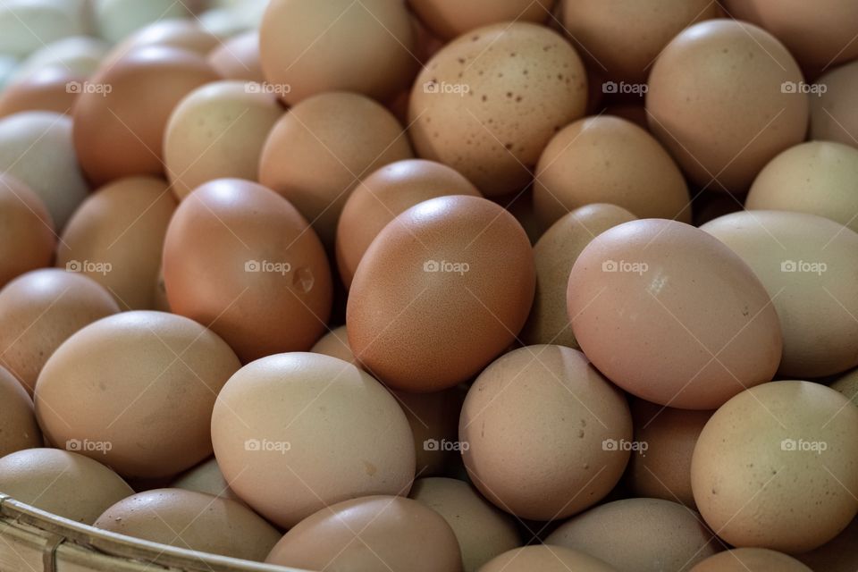 Egg in the tray at local market