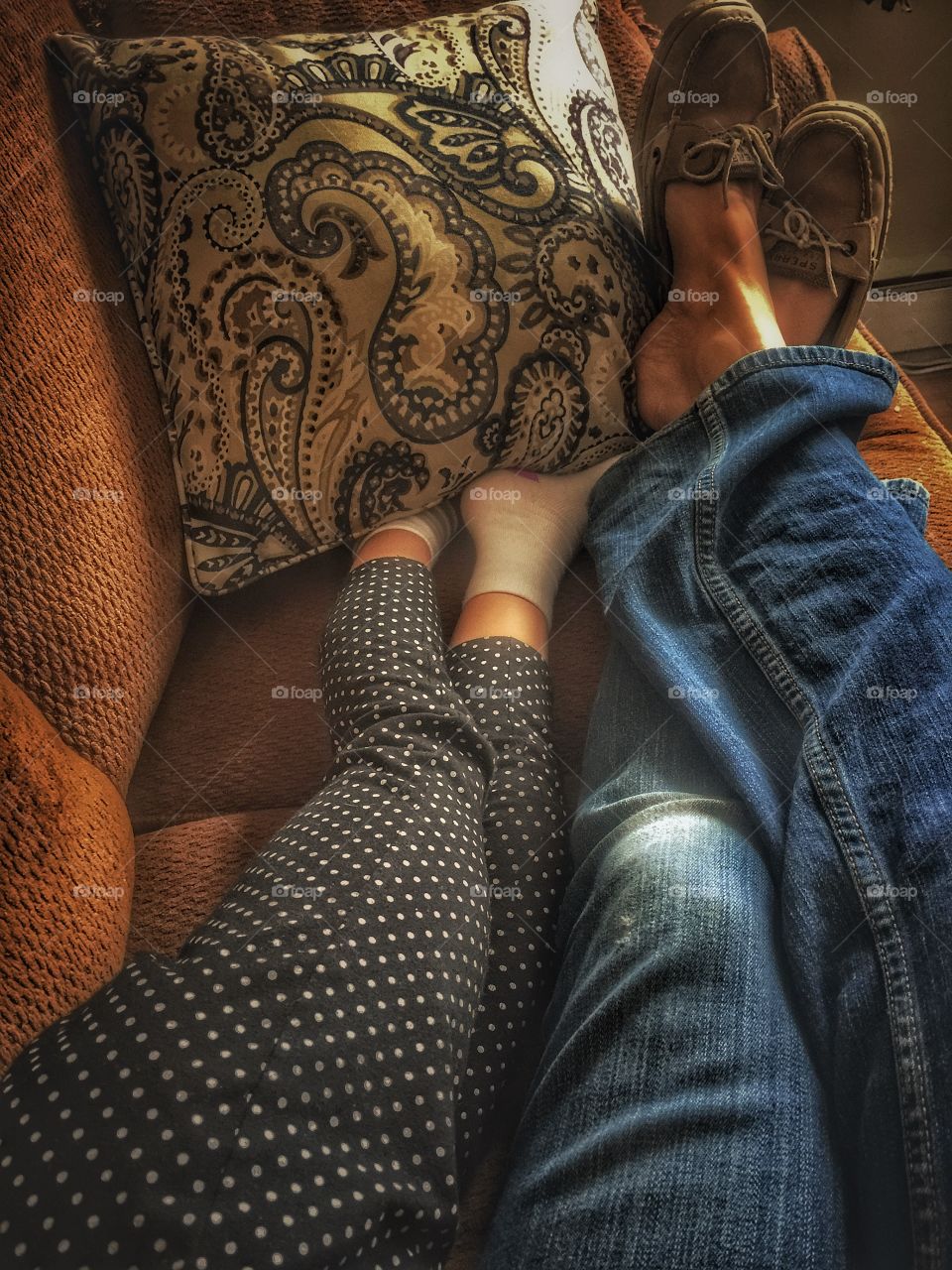 Mom and daughter rest time