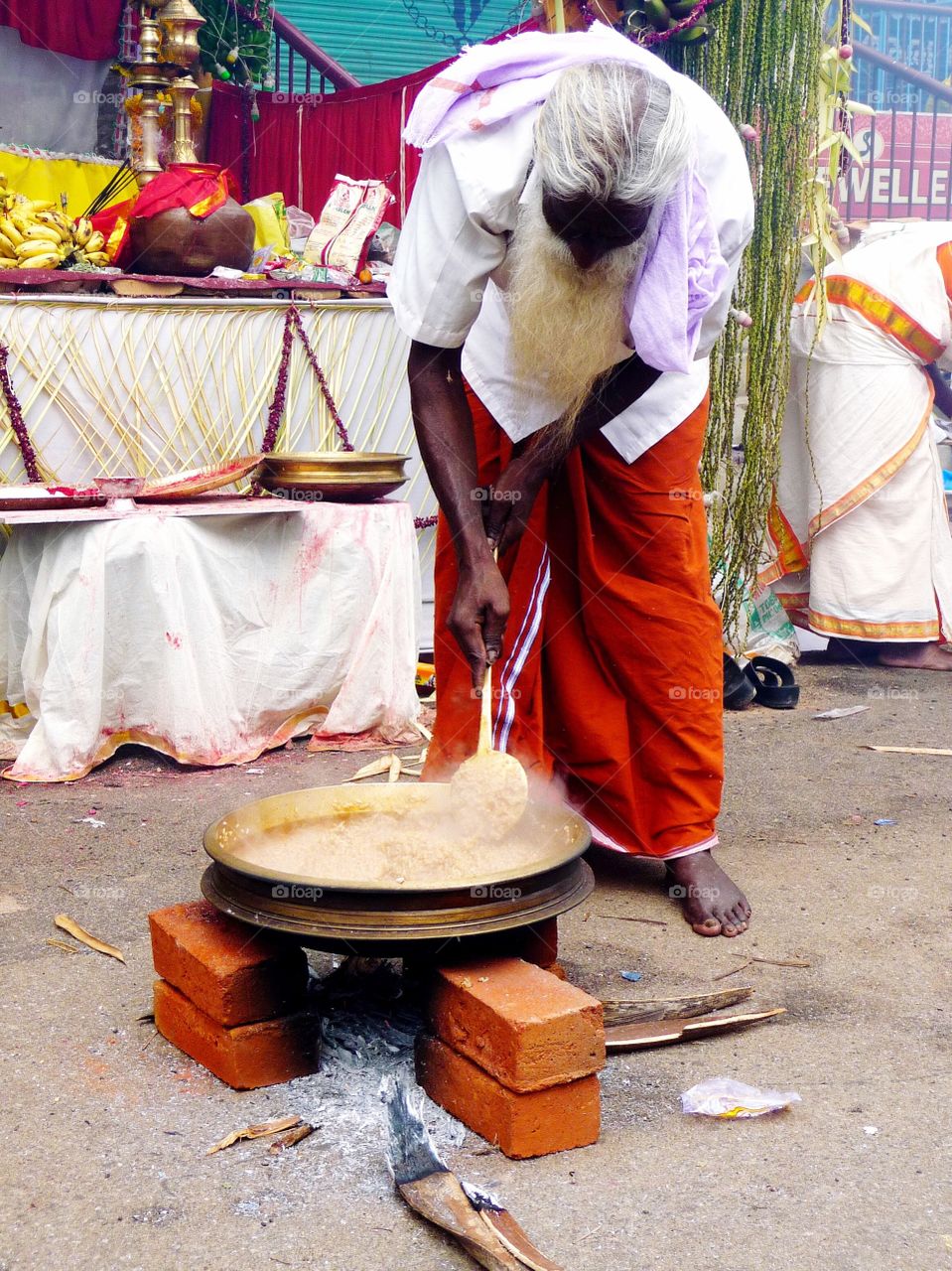 Holy man at the Woman's Festival Pongala in Trivandrum, Kerala, South India