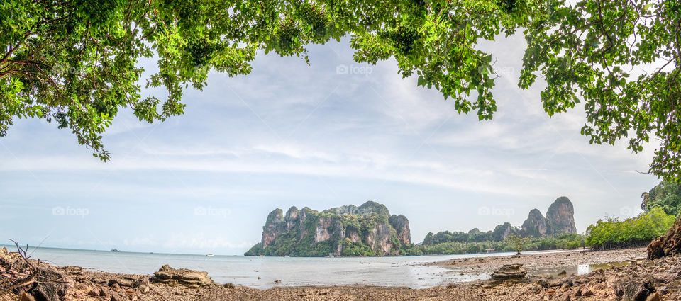 Beautiful sea scape Panorama scene