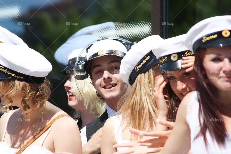 Man and woman wearing cap