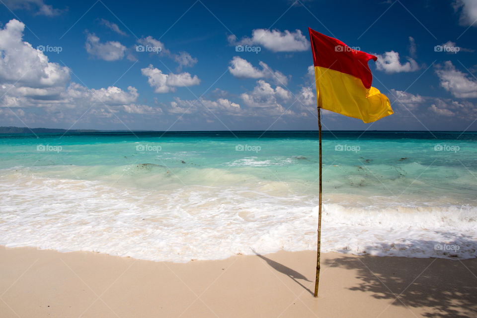 Swim between the flags