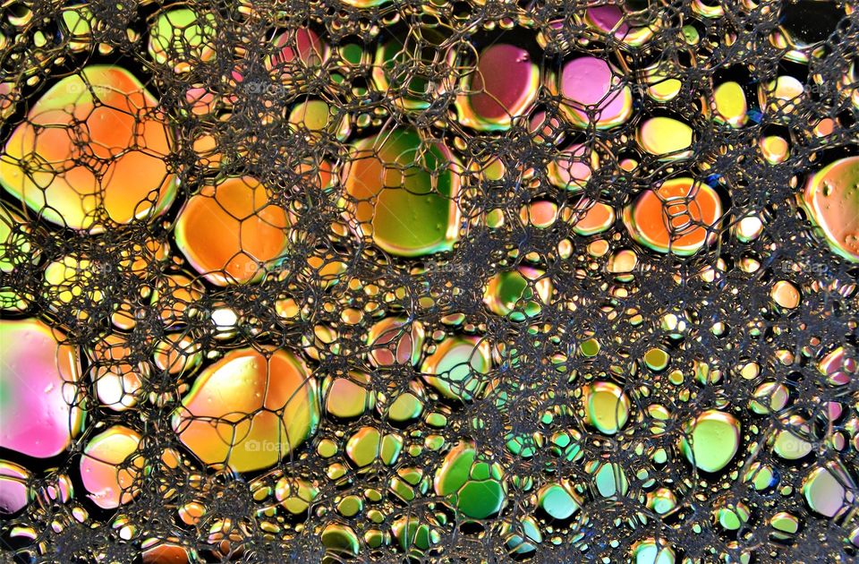 Abstract view of bubbles