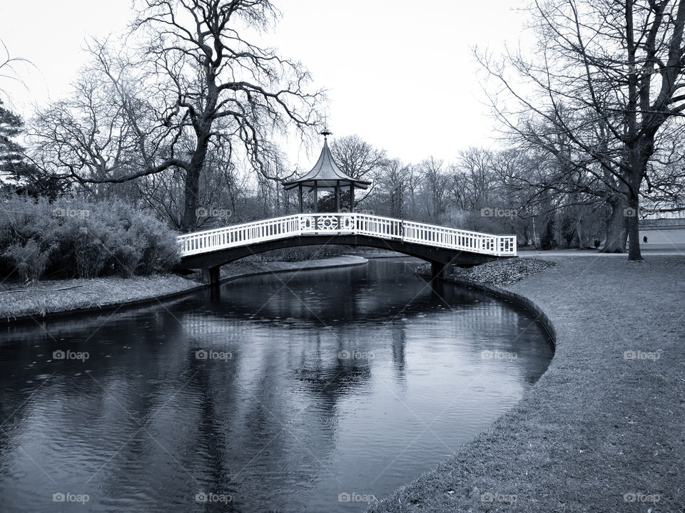 Chinese Bridge in Frederiksberg Garden, Denmark.