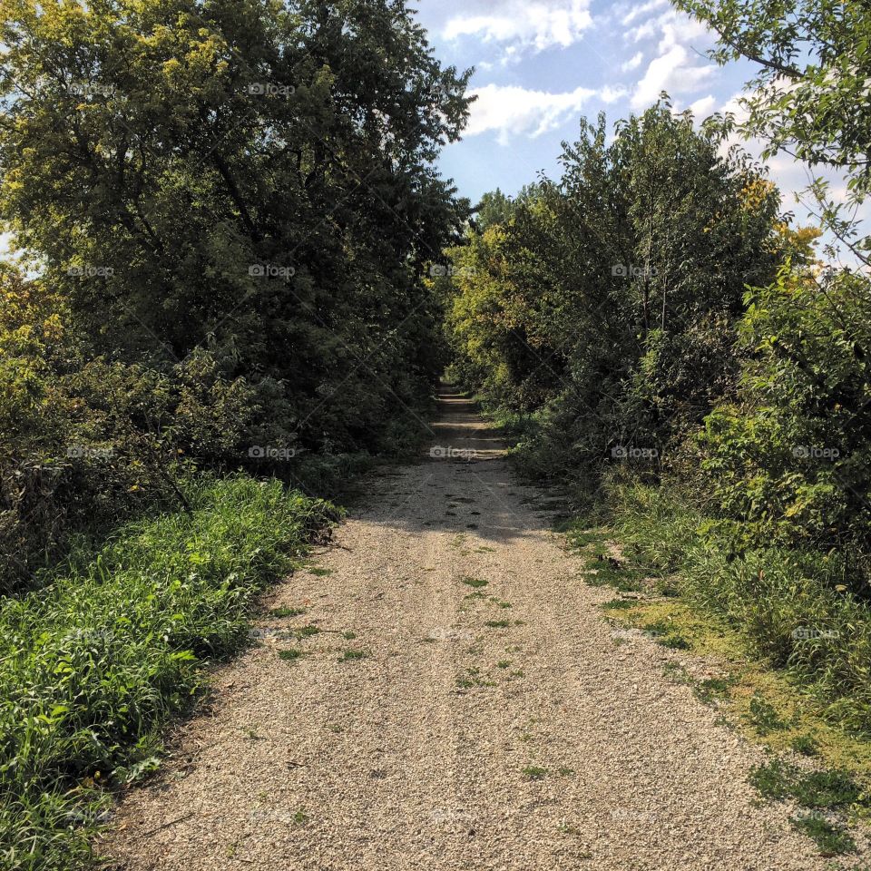 Old Creamery Trail, a former railroad line. 