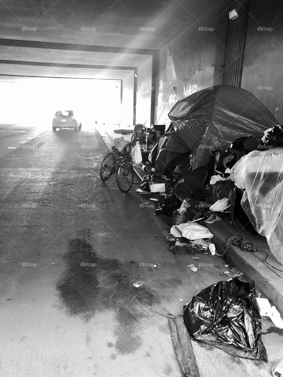 The final stages of the 30th street homeless camp before it’s inevitable destruction by caltrans trucks here in Oakland, California.