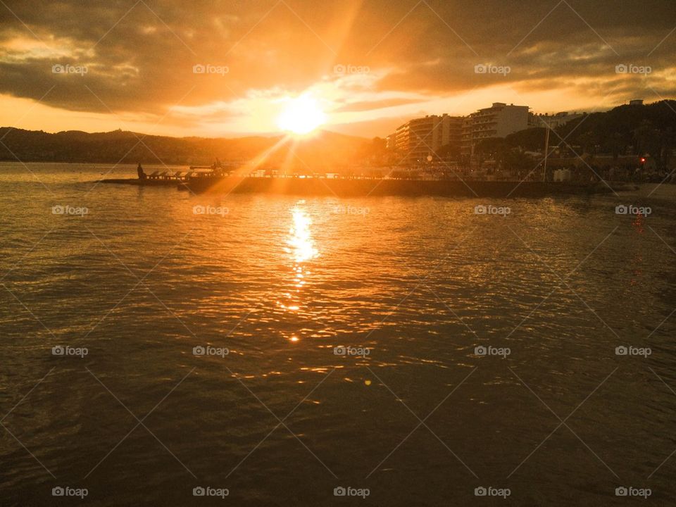 Sunset in Antibes