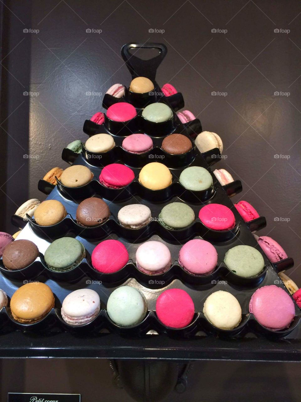 A Mountain of French Macarons on the streets of Paris!