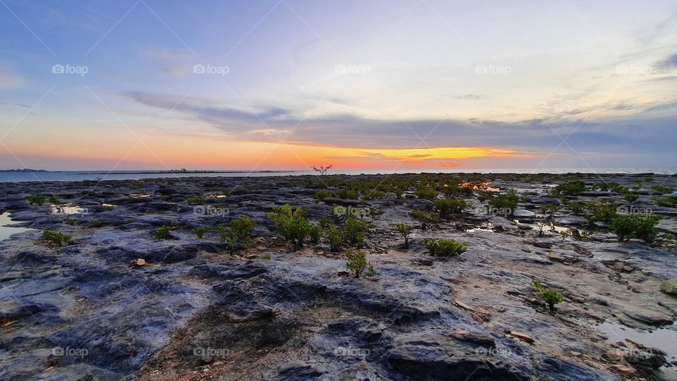 Sunset view at Nightcliff Beach