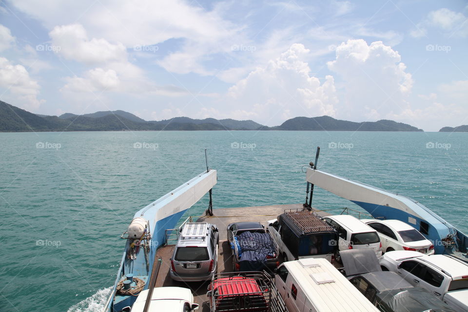 ferry from land to island at thailand