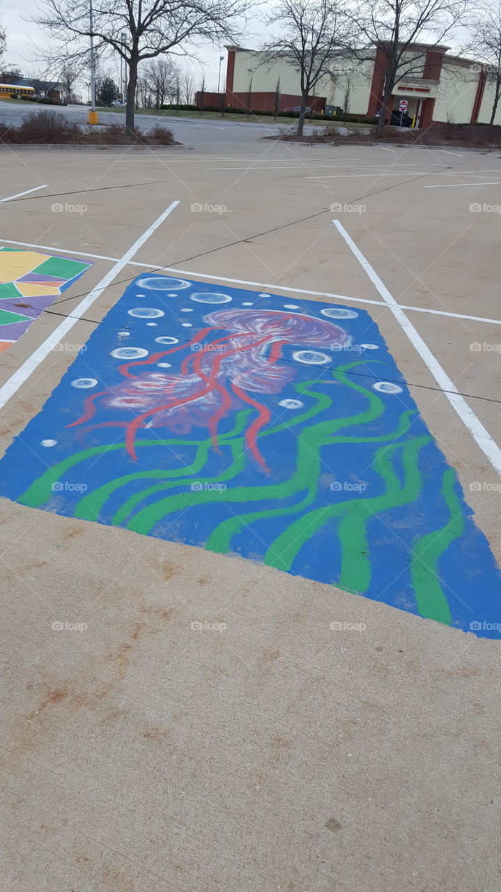 Jellyfish street art