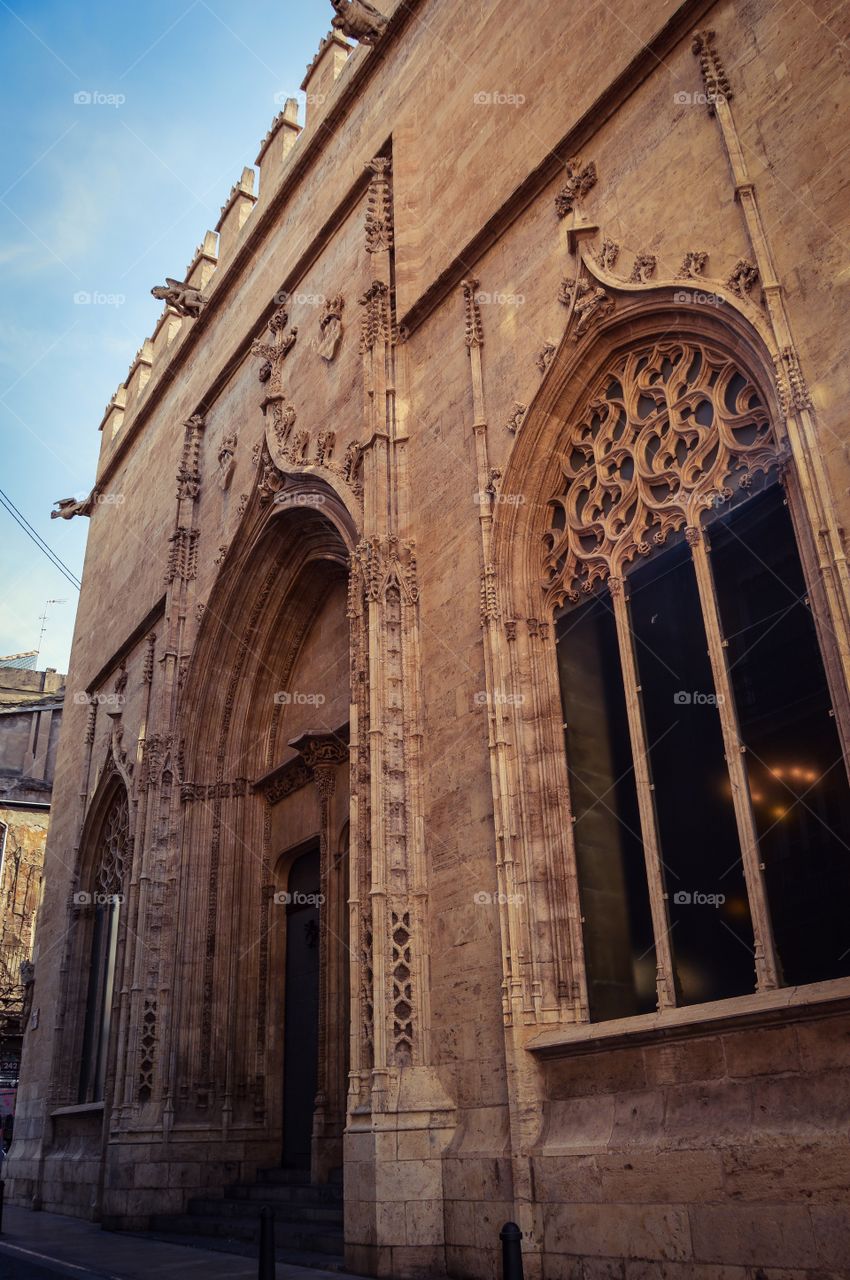 Fachada posterior de La Lonja de la Seda (Valencia - Spain)