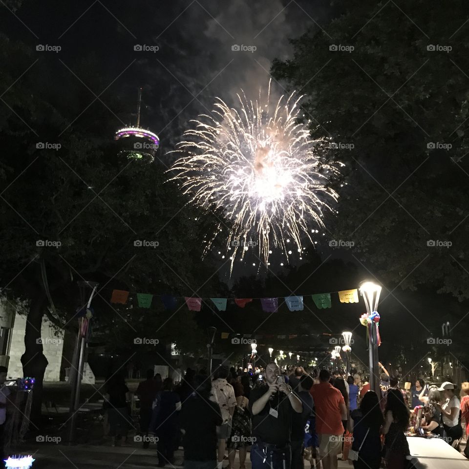 Fiesta opening day ceremonies downtown San Antonio 