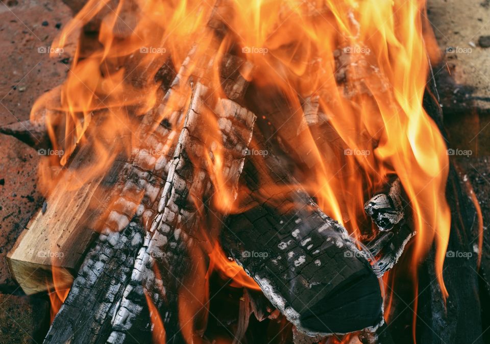 Closeup of campfire 