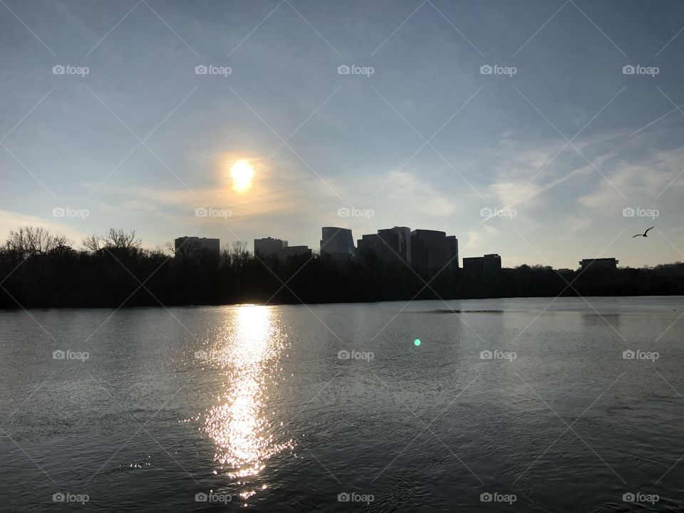 Lake, Water, Reflection, Sunset, River