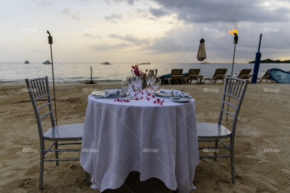 Dinner For Two On The Beach