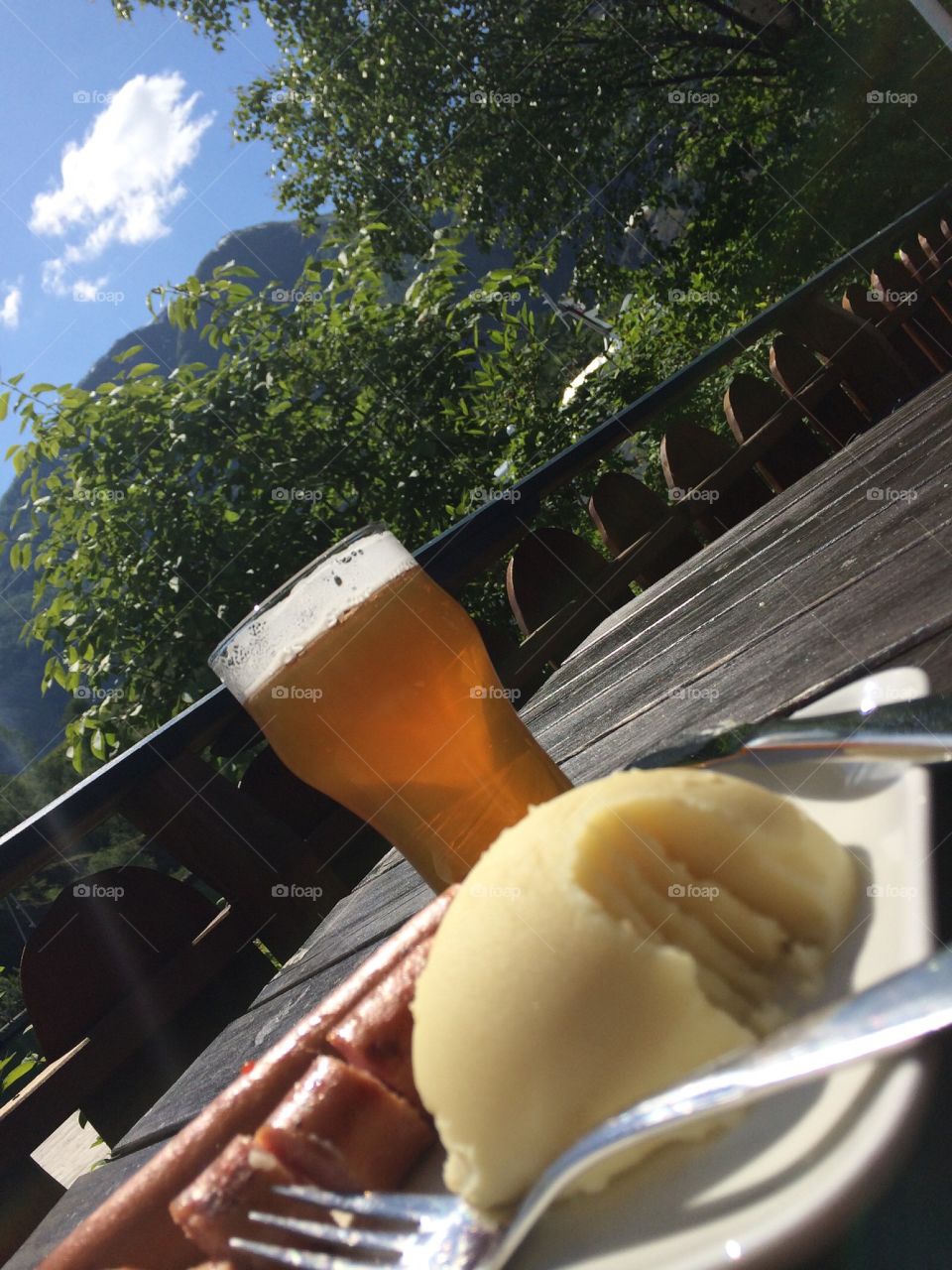 Norway mountain lunch
