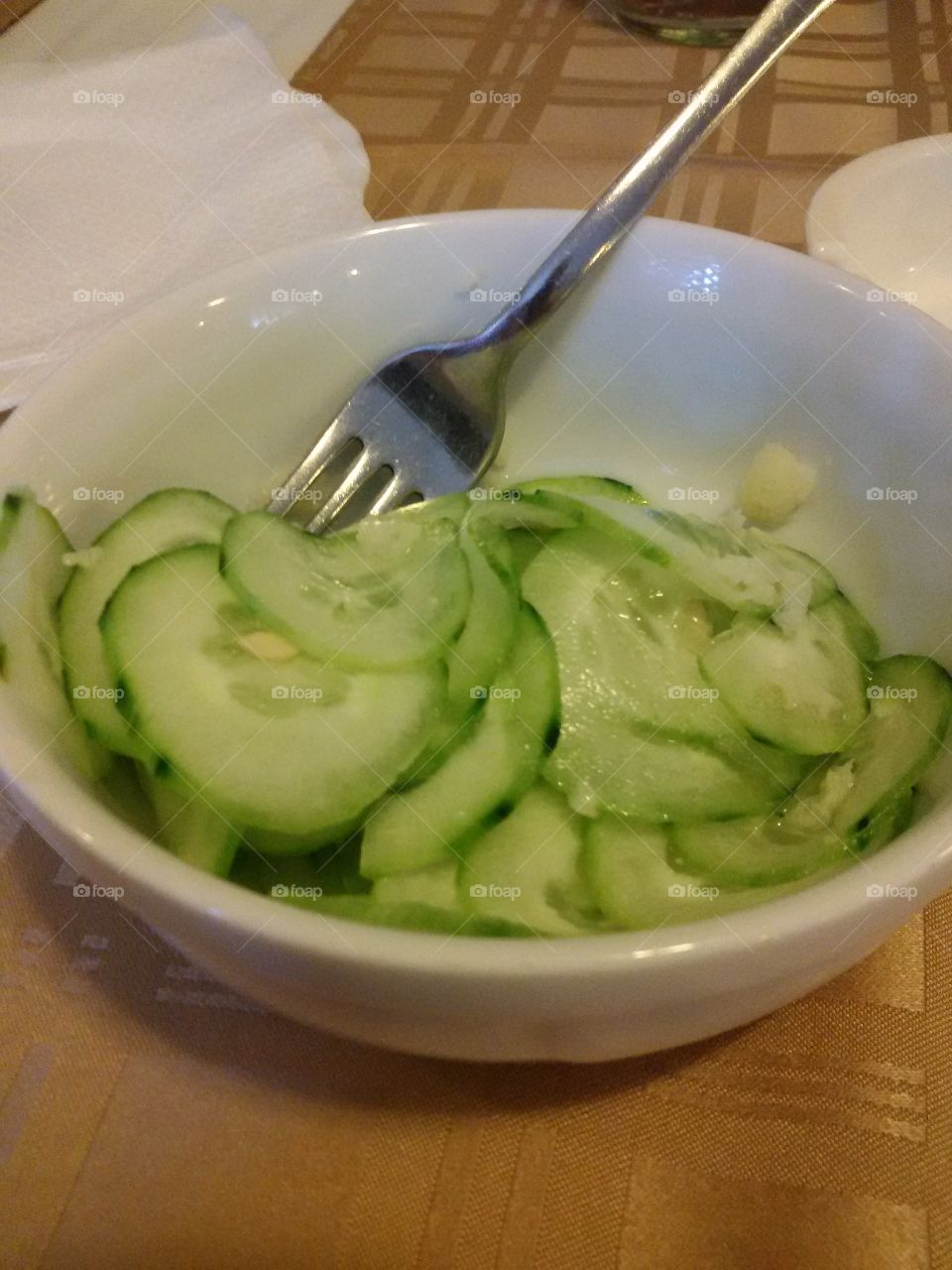 Fresh green cucumbers