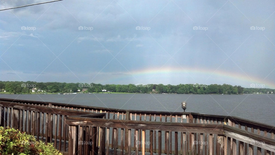 RAINBOW OVER THE LAKE