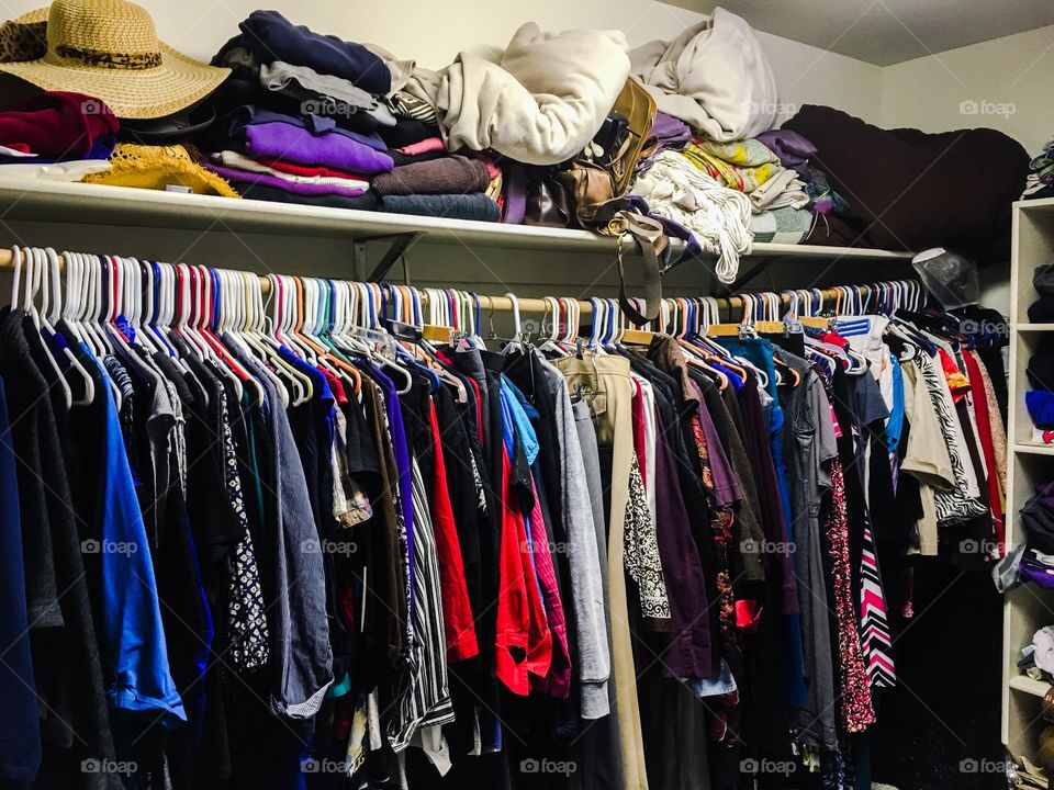 Messy closet