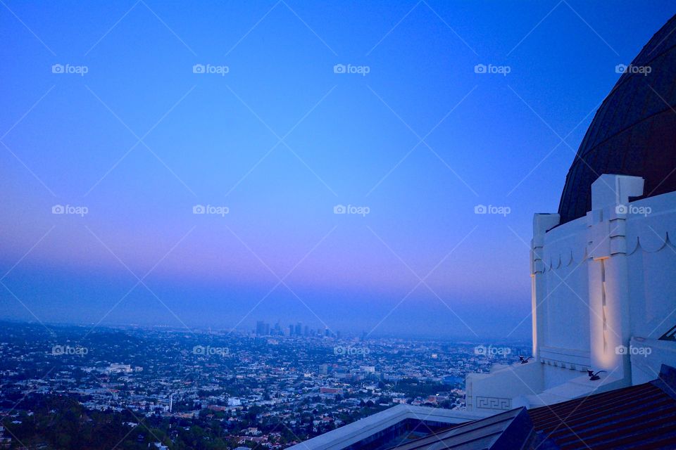 Enjoying the blue hour at Griffith Observatory in Los Angeles 