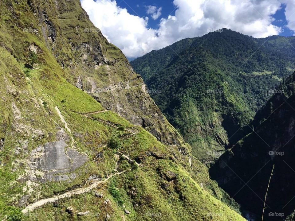 Always keep climbing higher! This stunning trail was a part of our journey to the base of Mount Dhaulagiri. Photo taken on the Dhaulagiri Circuit Trek in Nepal.