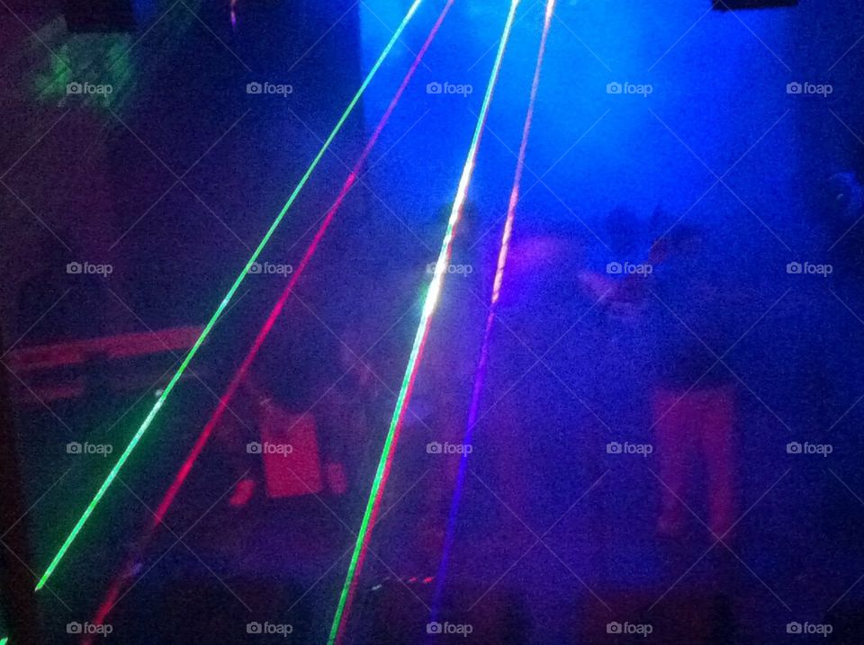 Laser lights in the club Miami Florida 