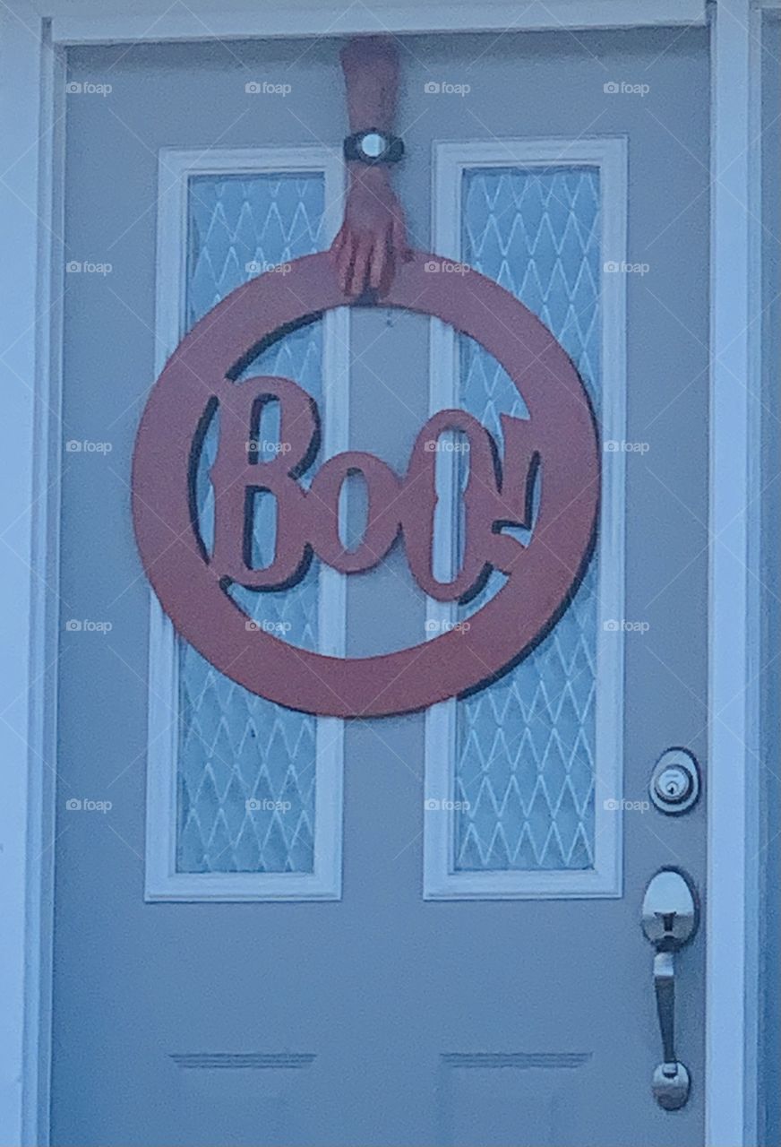 Halloween door wreath 