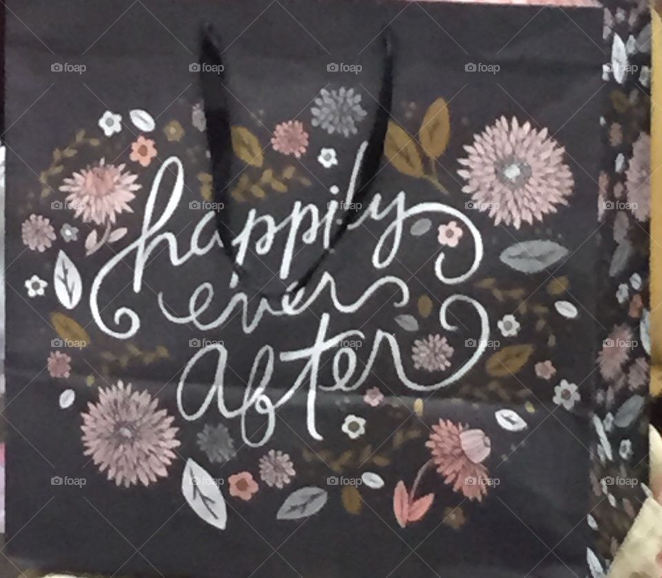 Fancy Happy Ever After sign.