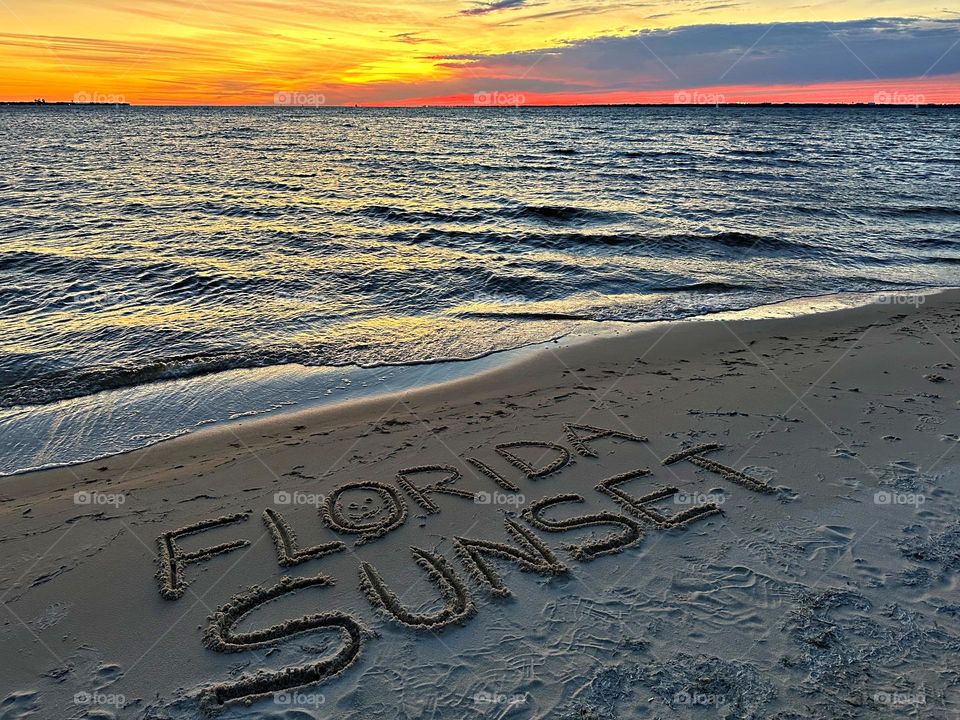 Florida beach sunset -  One of the best things about sunsets is the beautiful golden light they produce – a photographer’s dream