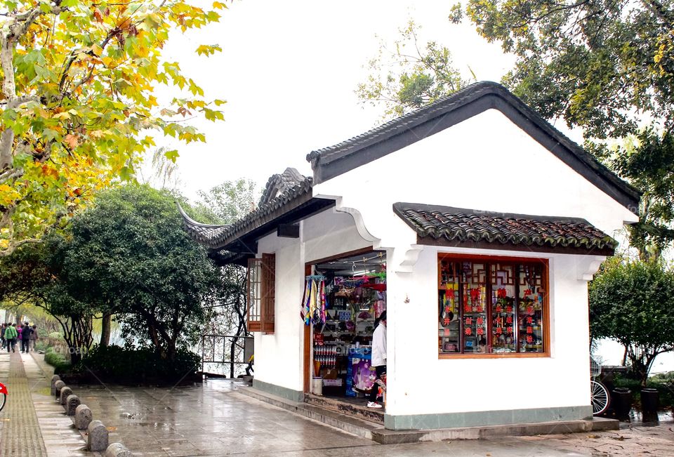 A shop in an ancient style house 