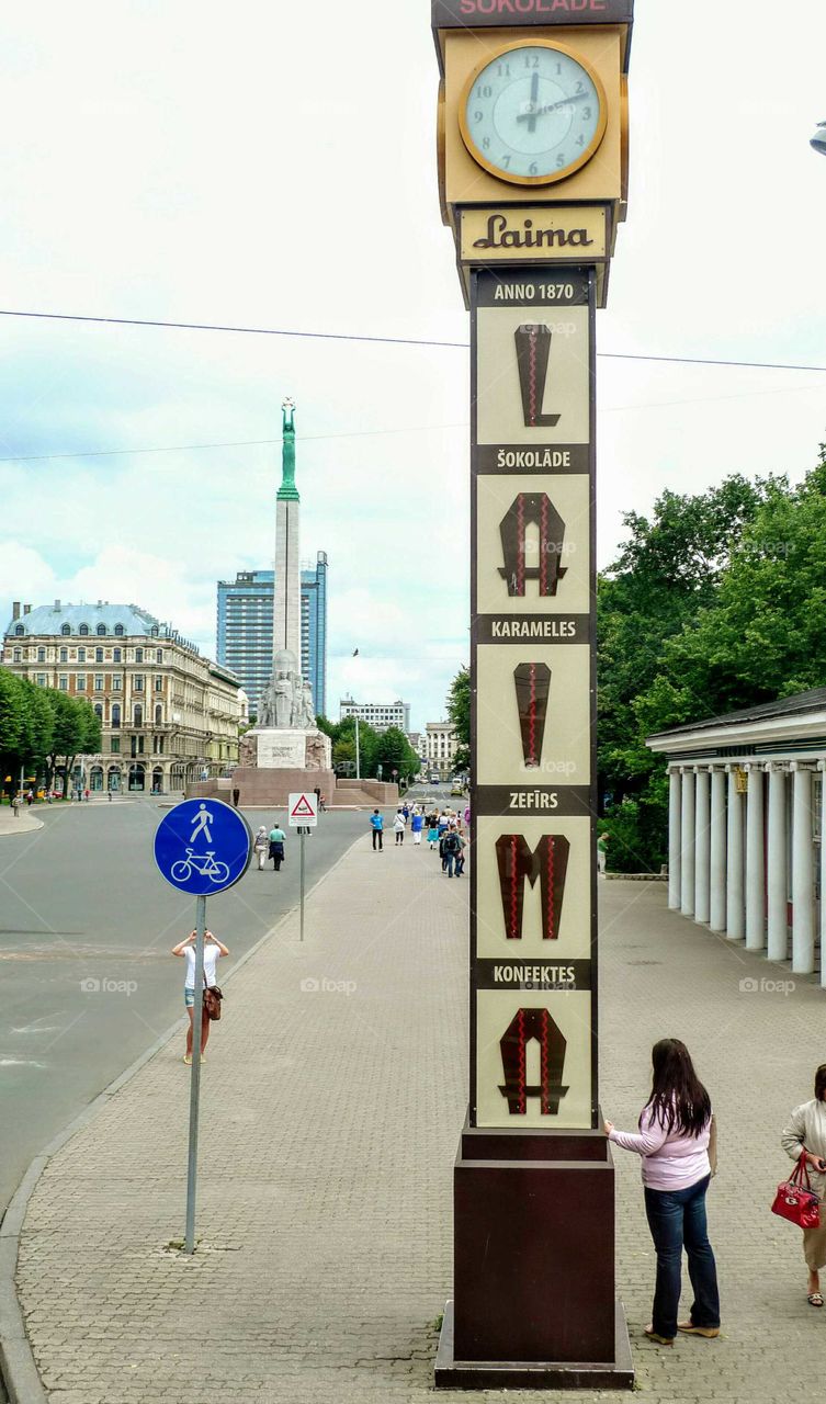 historic cock tower in Riga,Latvia.