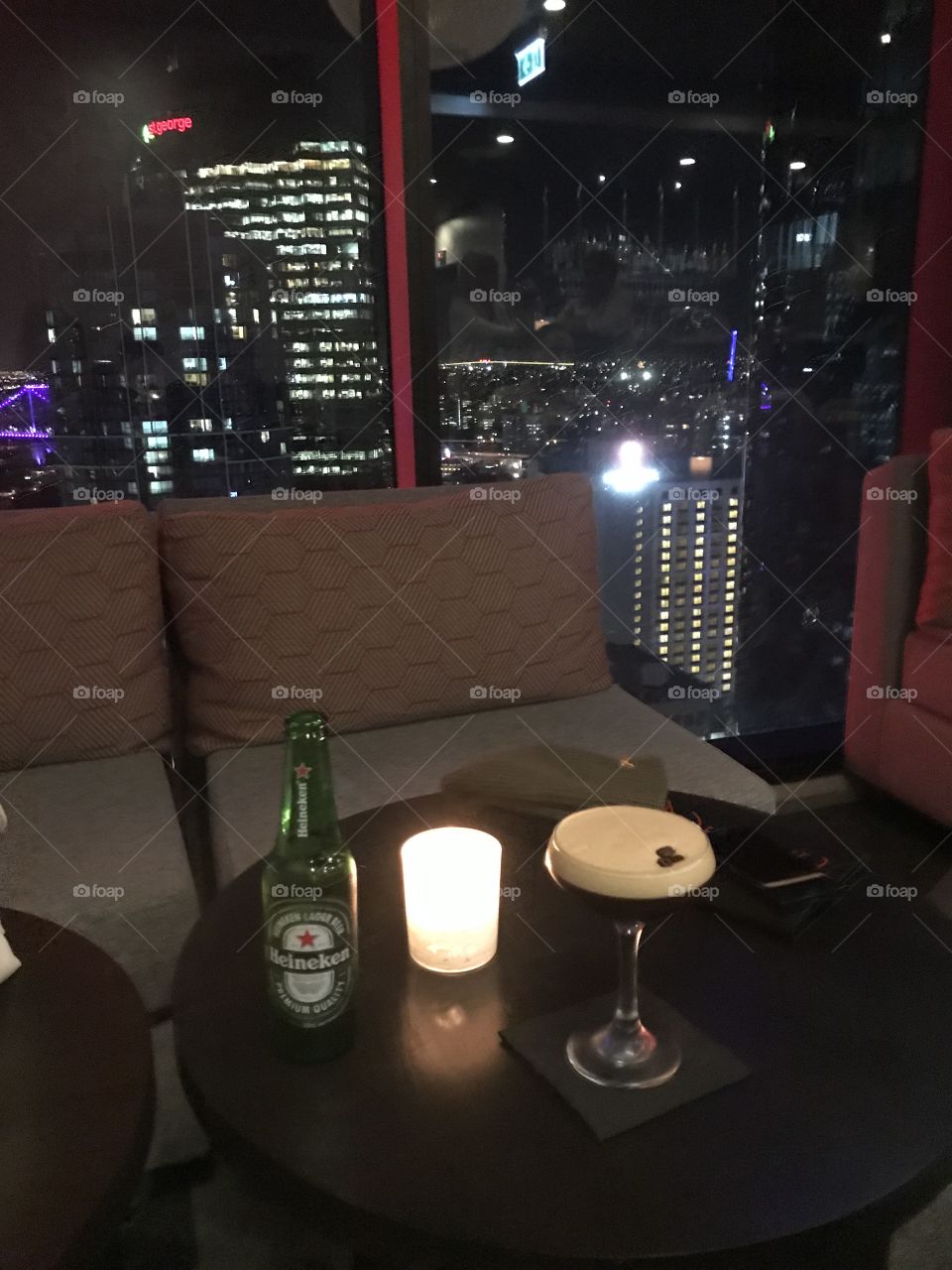 Drinks with city views