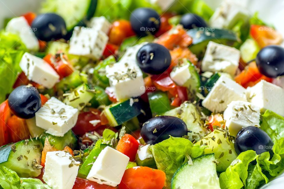 Closeup photo of salad