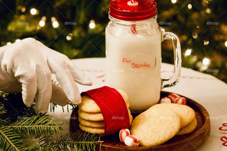 Christmas cookies and milk for Santa 